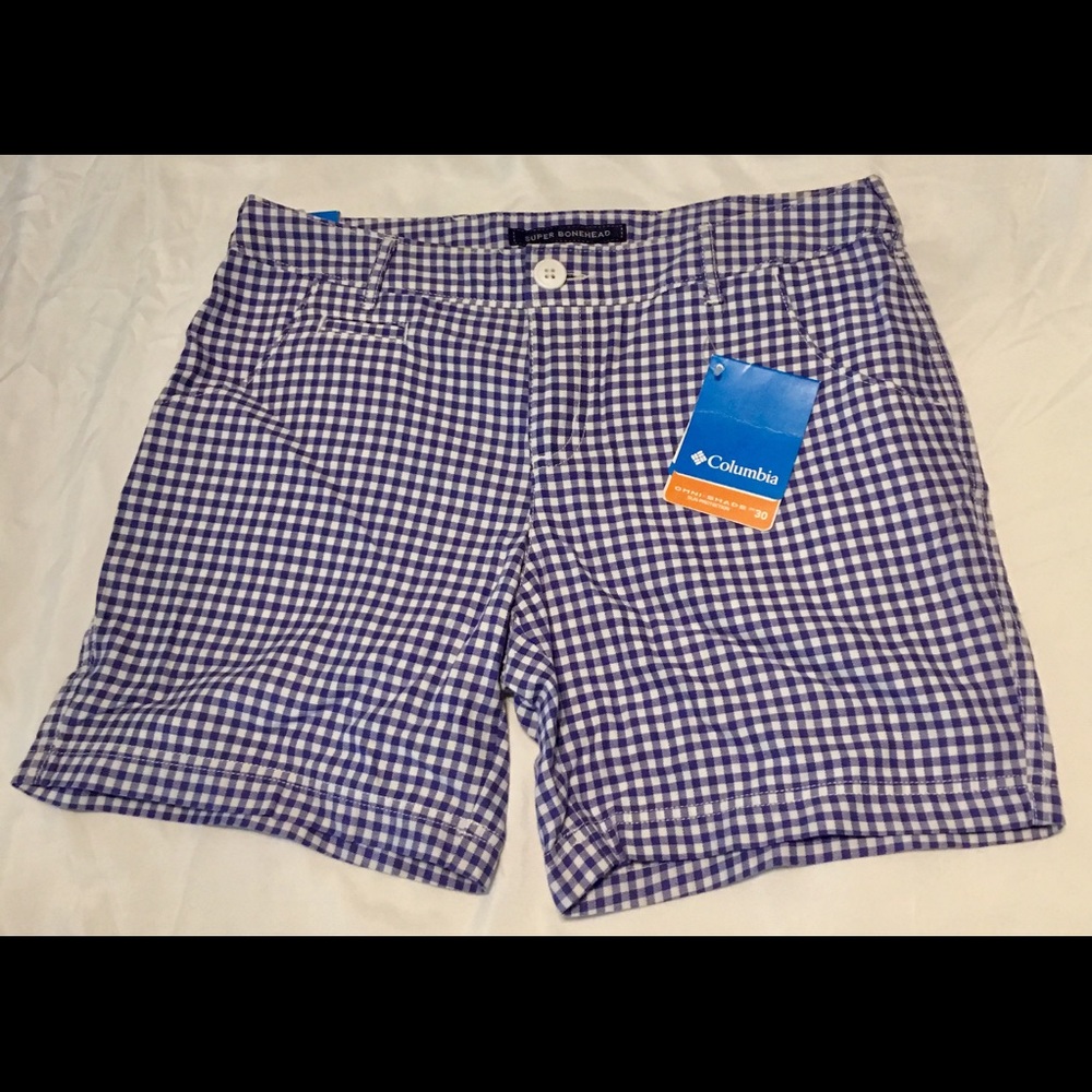 Columbia Plaid PFG Performance Fishing Gear Size 6